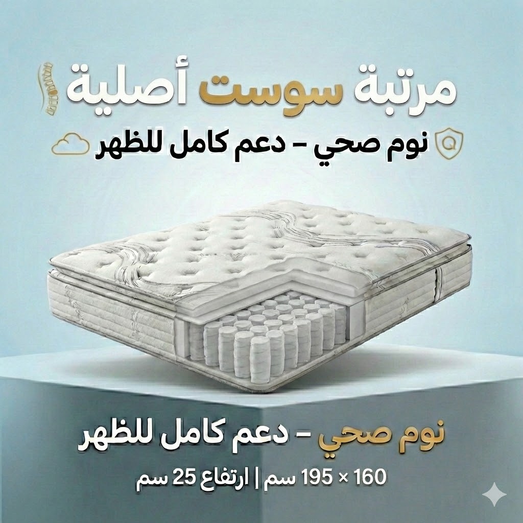 مرتبة سوست	160 في 195	ارتفاع 25