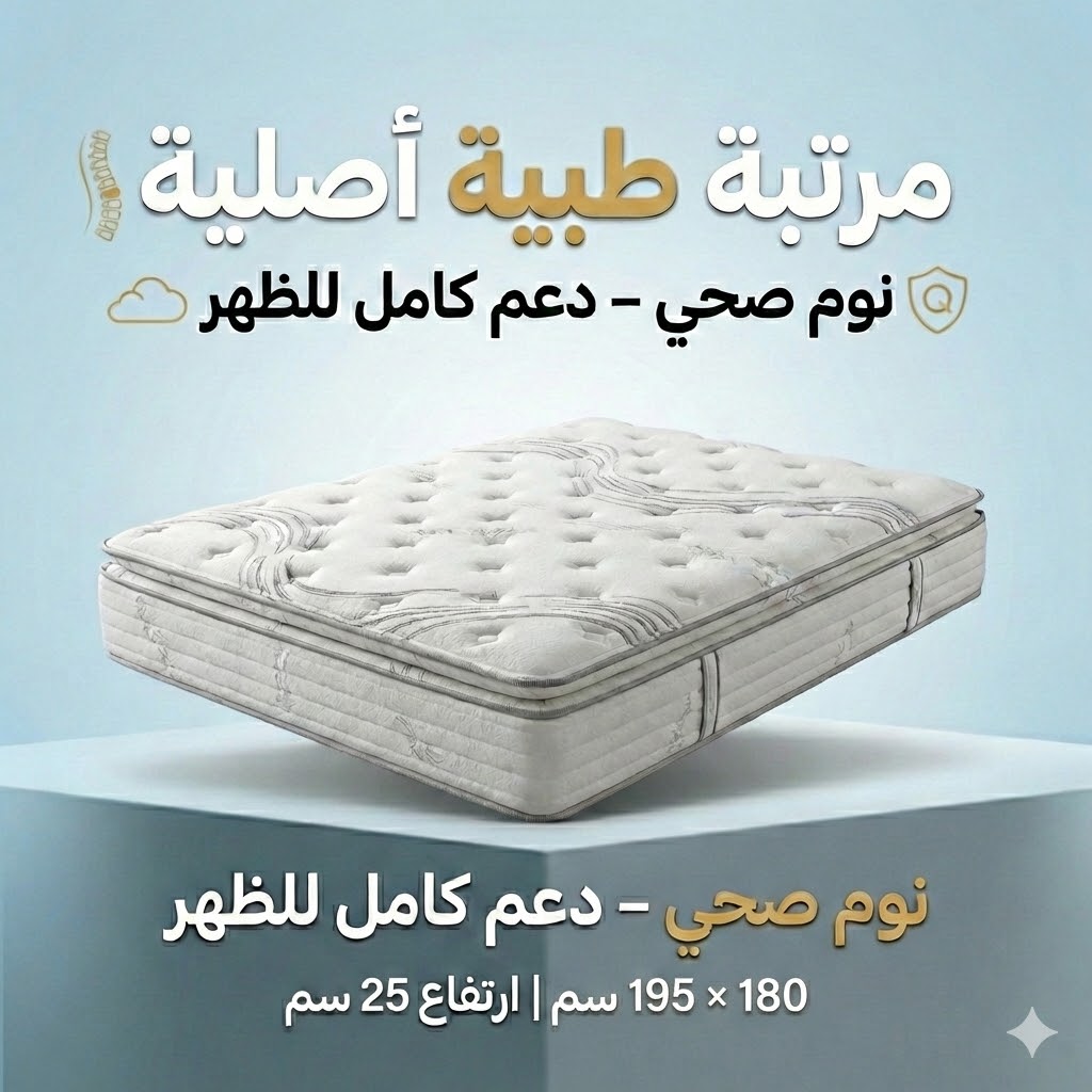 مرتبة طبية	180 في 195	ارتفاع 25