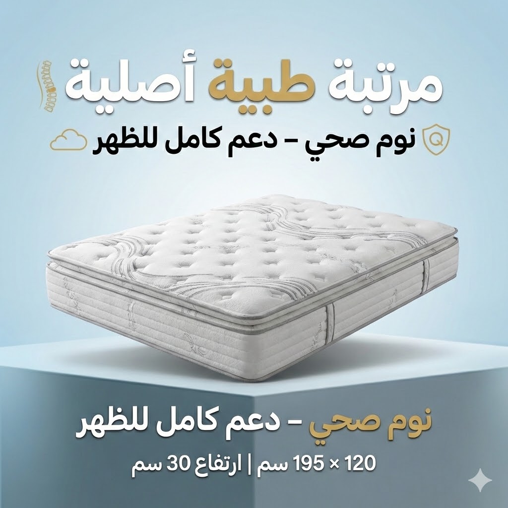 مرتبة طبية	120 في 195	ارتفاع 30